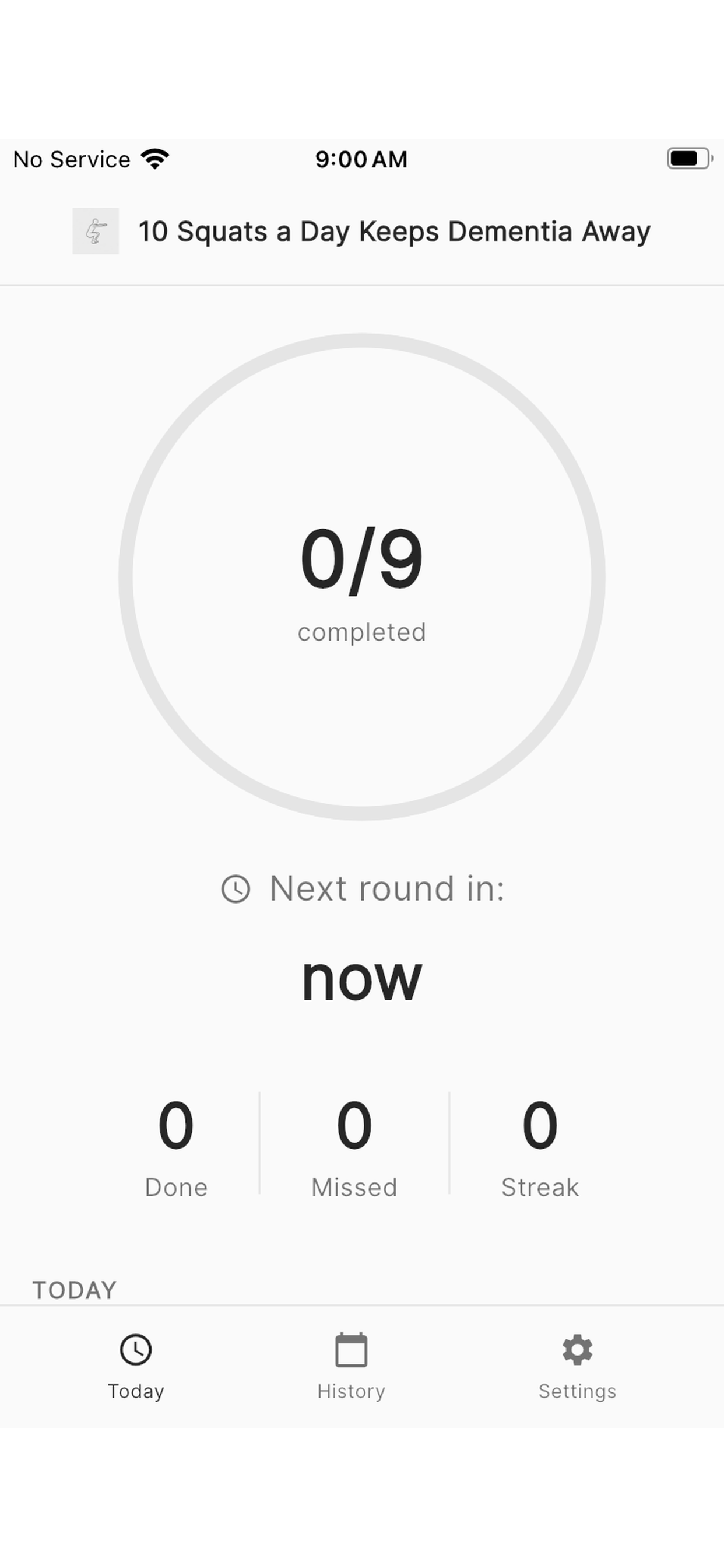 Settings screen for schedule and notification preferences.
