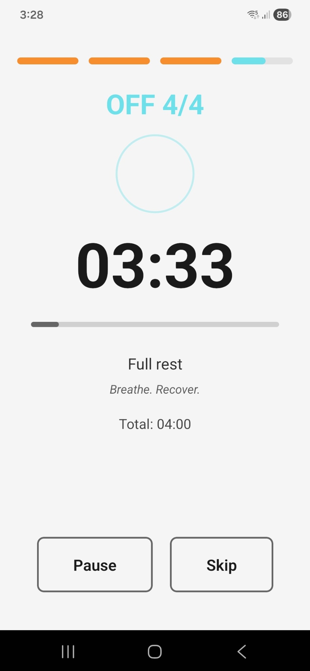 4x4 Timer phase transition
