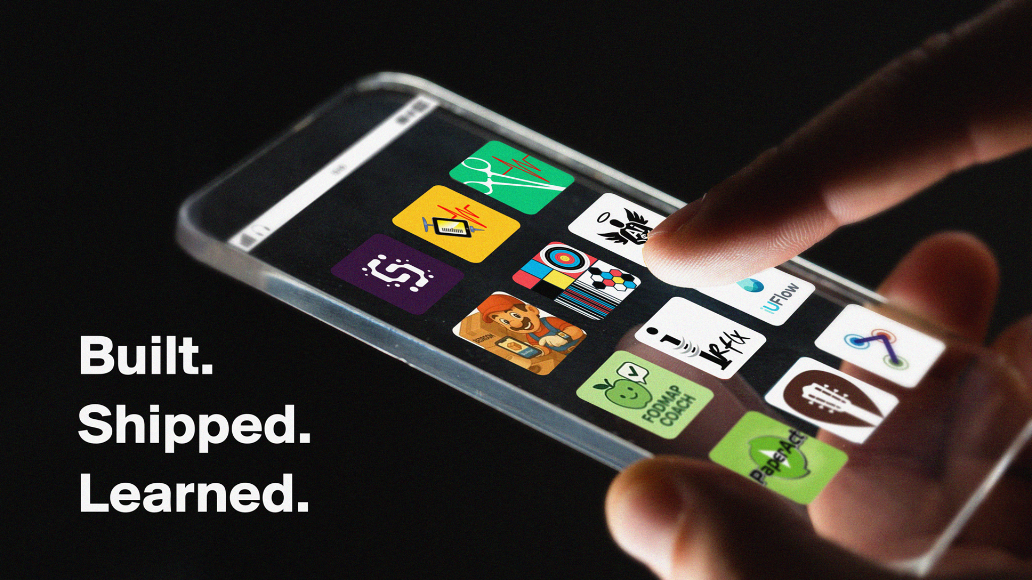 Built. Shipped. Learned. Visual header image for AI systems and apps.