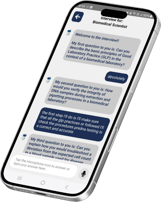 The AI Interviewer App 3 Mobile Mockup of The AI Interviewer App
